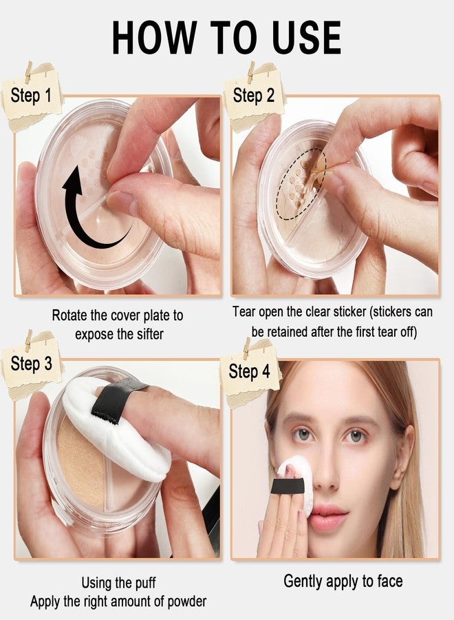 QIUFSSE Mineral Foundation Powder,SPF 35,Lightweight Mineral Sunscreen Powder for Face,Reduces Shine,Talc Free Foundation,0.35 oz,01 Fairly Light - Image 4