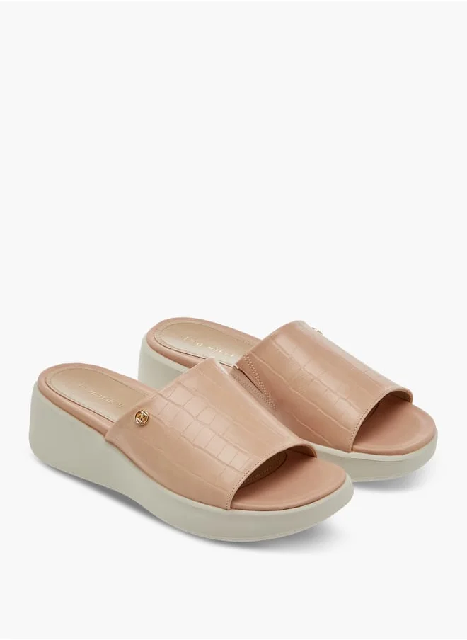 Paprika Women's Slide Sandals With Wedge