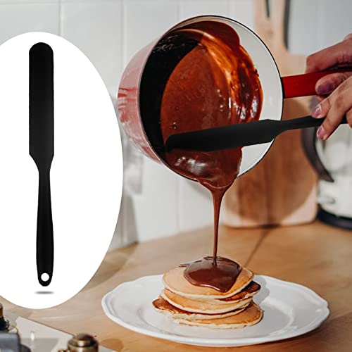 Gaprumi 2 Pieces Long Handle Silicone Jar Spatula Non-Stick Rubber Scraper Silicone Scraper for Jars, Smoothies, Blenders Cooking Baking Stirring Mixing Versatile Kitchen Tool (Black) - Image 5