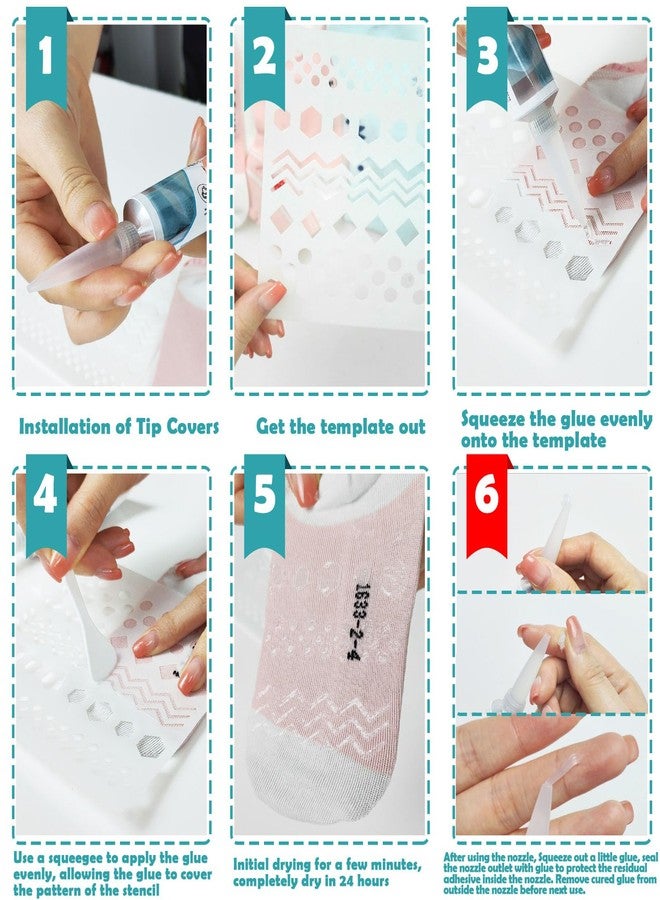 EIGTWEN Sock Stop, 100ml Sock Stop Non Slip Glue Clear, Waterproof Fabric Paint, Hangers, Carpets, Bathroom Mats, Non-Slip Glue is Latex-Free and Water-Based, Odorless and Washable - Image 3