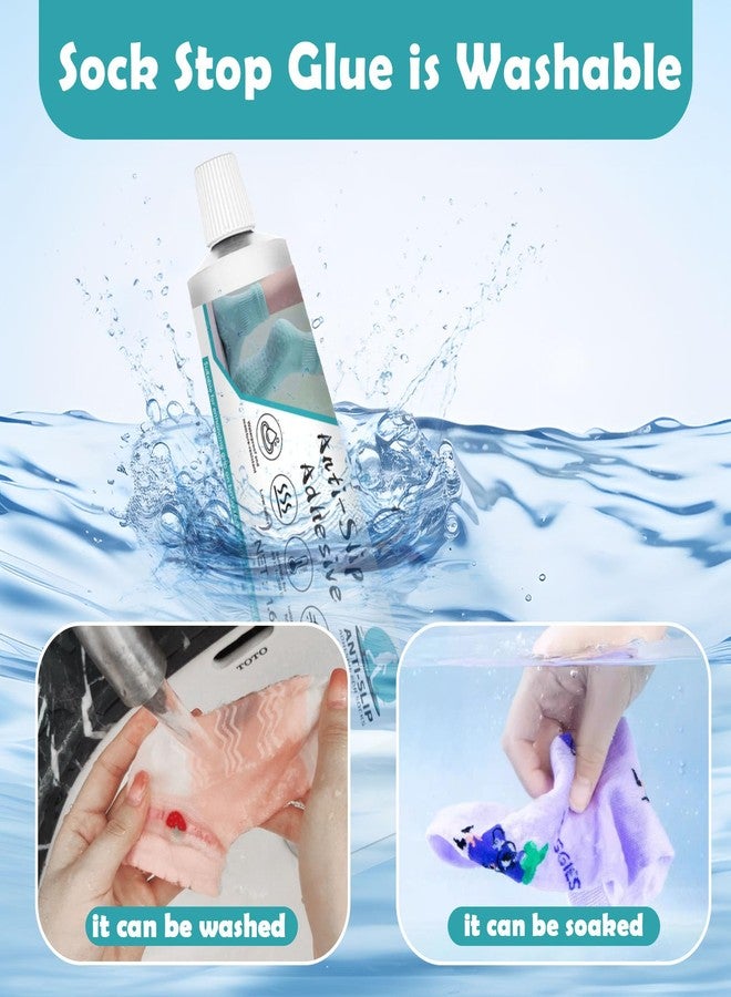 EIGTWEN Sock Stop, 100ml Sock Stop Non Slip Glue Clear, Waterproof Fabric Paint, Hangers, Carpets, Bathroom Mats, Non-Slip Glue is Latex-Free and Water-Based, Odorless and Washable - Image 5