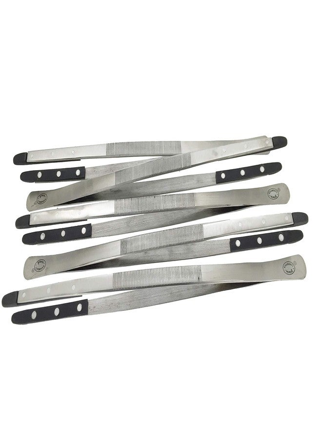 SWISSO 5PC Jewellery Making IC SMD SMT Plastic Head Stainless Steel Tweezers Antistatic Tools Long Plastic Head Tweezer Total Length 10" - Image 2