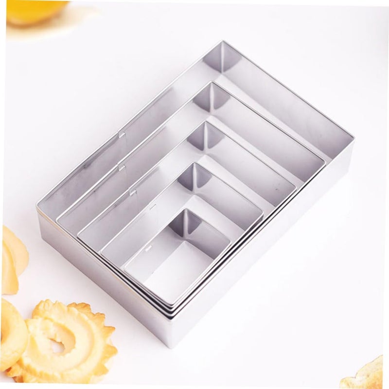 Baking Mold,Cake Pans Stainless Steel Rectangle Cookie Cutter Baking Molds for Cookies Pastry and Cakes for Home Baking and Professional Use - Image 4