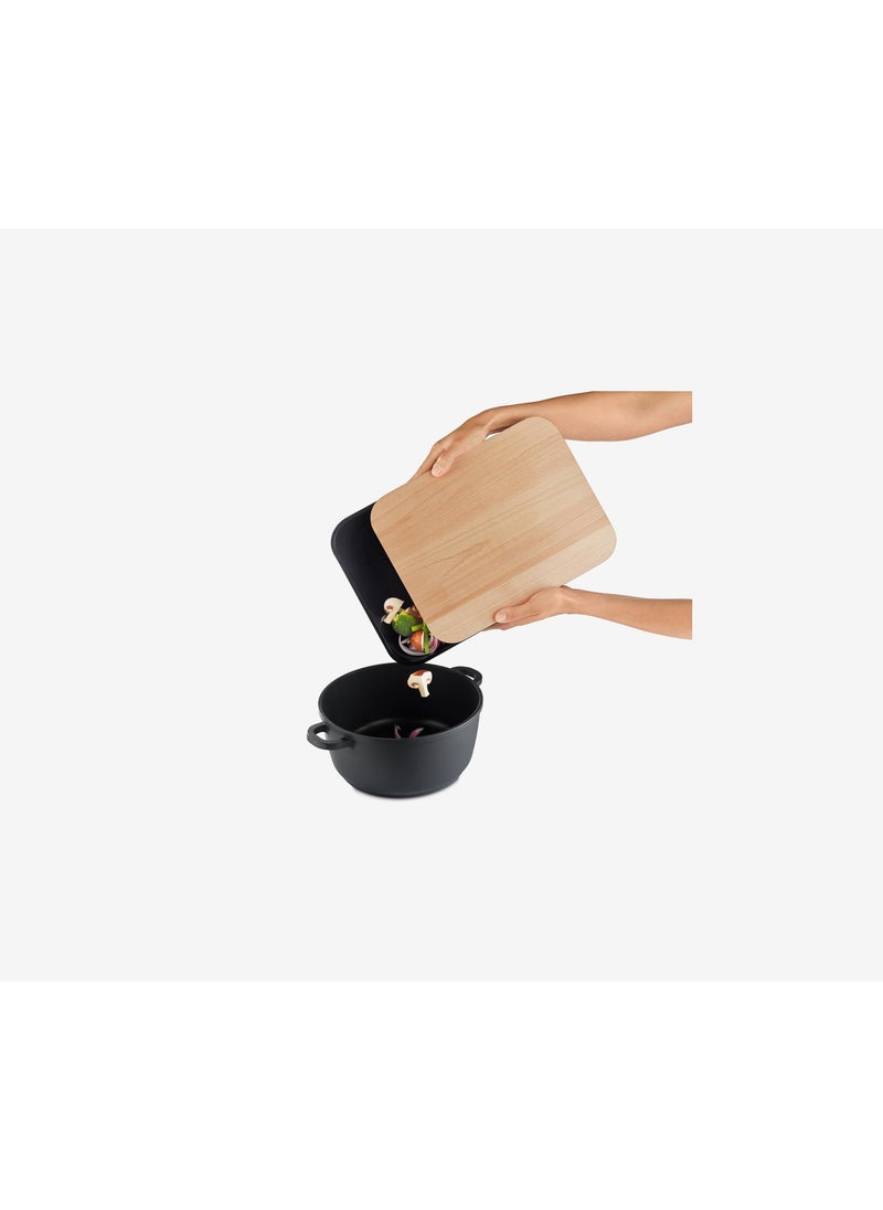 Tchibo Wooden Cutting Board, Natural Beech and Black  - Image 4