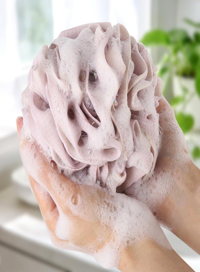 Tbestmax Loofah Sponge 75g/Piece, Mesh Bath Sponge Exfoliating Body Scrubber Ball Pack of 6, Large - Image 3