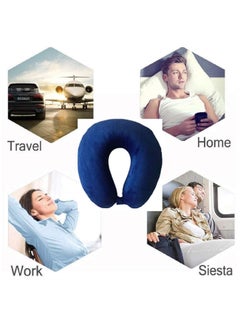 Blue Tree blue tree Unisex U-Shaped Micro Fibre Soft Cushions Neck Rest Pillow for Travel, Car, Train, Flight, Bus (Grey) (Blue, Medium)  - Image 4