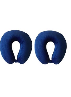 Blue Tree blue tree Unisex U-Shaped Micro Fibre Soft Cushions Neck Rest Pillow for Travel, Car, Train, Flight, Bus (Grey) (Blue, Medium)  - Image 1