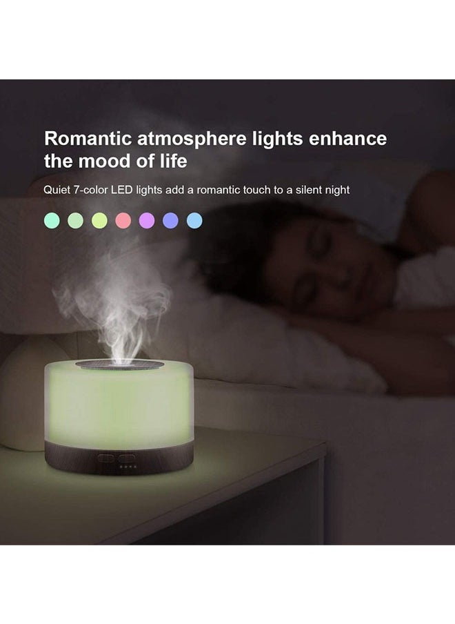 Arabest - 500ml Ultrasonic Air Humidifier, Essential Oil Diffuser, 7-color LED Light with Remote Control, Timing Setting, Suitable for Home/Office/Study - Image 1