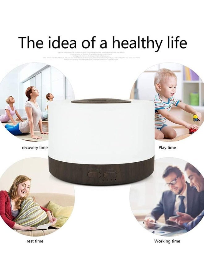 Arabest - 500ml Ultrasonic Air Humidifier, Essential Oil Diffuser, 7-color LED Light with Remote Control, Timing Setting, Suitable for Home/Office/Study - Image 1