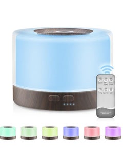Arabest 500ml Ultrasonic Air Humidifier, Essential Oil Diffuser, 7-color LED Light with Remote Control, Timing Setting, Suitable for Home/Office/Study  - Image 1