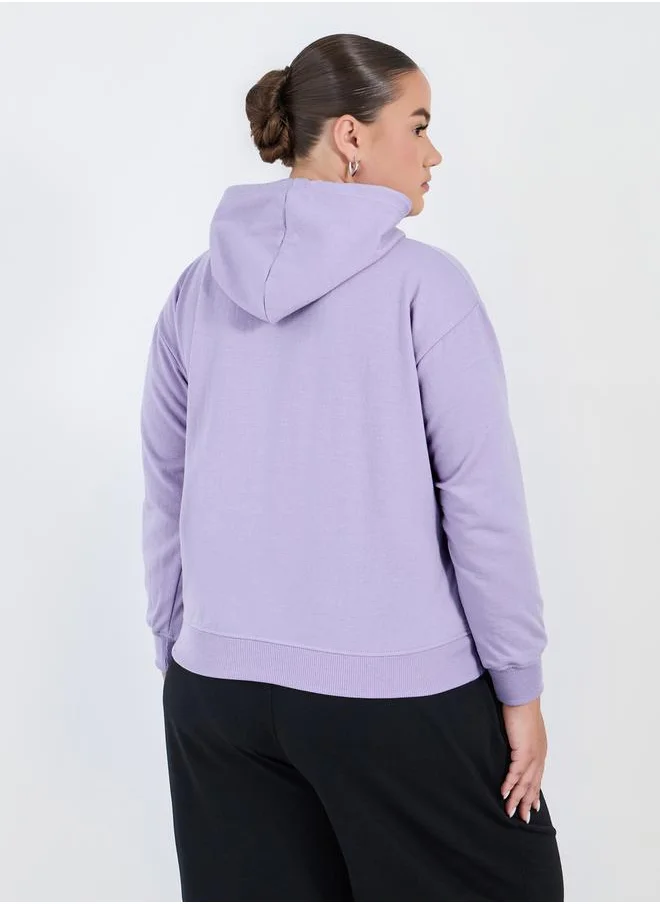 Styli Plus Size Regular Fit Regular Length Plain Hoodie