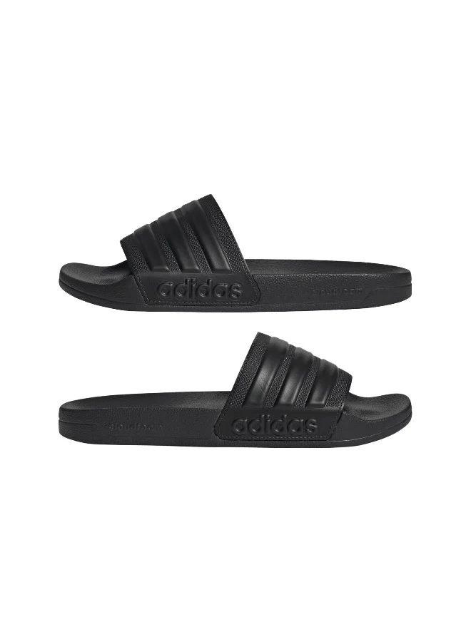adidas أديليت شاور سلايدز رياضية سوداء للجنسين 4
