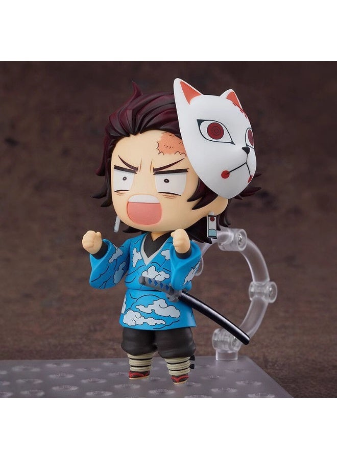 general Demon Slayer Kamado Tanjirou movable Replacement Face Doll Model Decoration Desktop Decoration Toy Gift for family and friends - Image 4