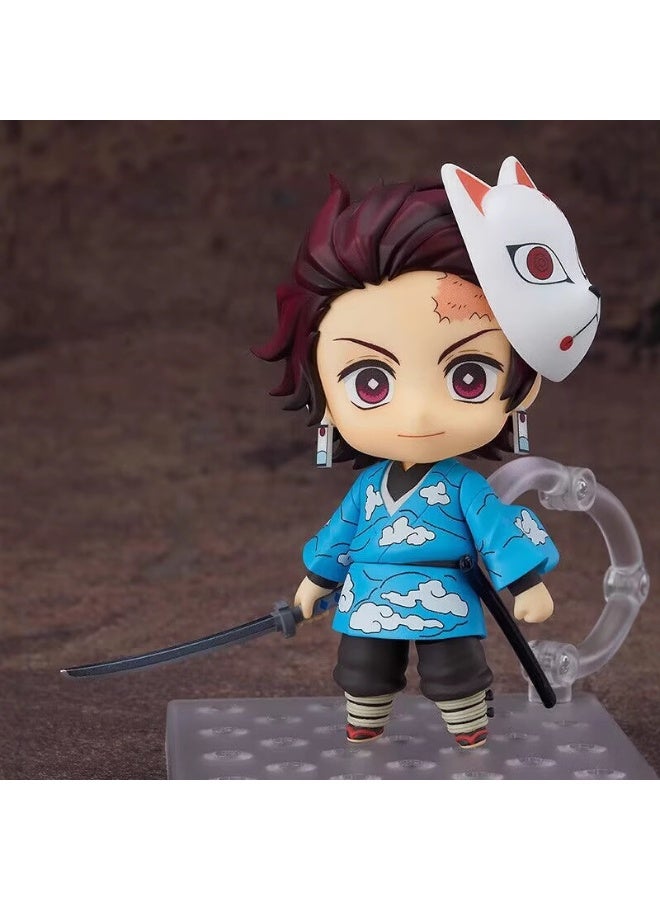 general Demon Slayer Kamado Tanjirou movable Replacement Face Doll Model Decoration Desktop Decoration Toy Gift for family and friends - Image 1