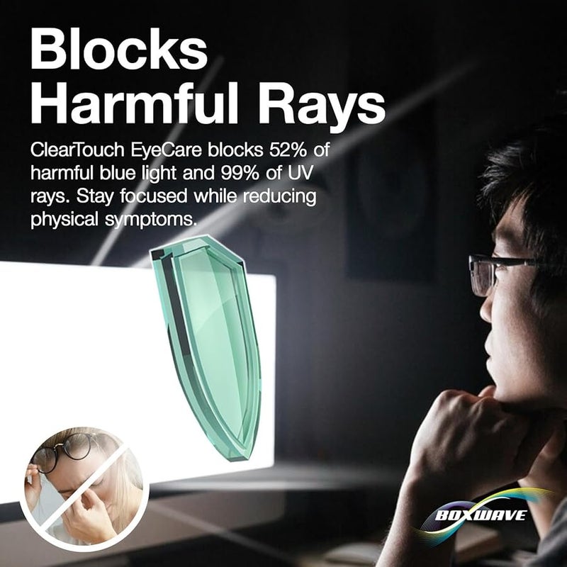 بوكس ويف BoxWave Screen Protector Compatible with Omron 7 Series BP6350 - ClearTouch Anti-Glare Anti-UV EyeCare (2-Pack), Filters Out Harmful Blue Light Reduce Fatigue - Image 4
