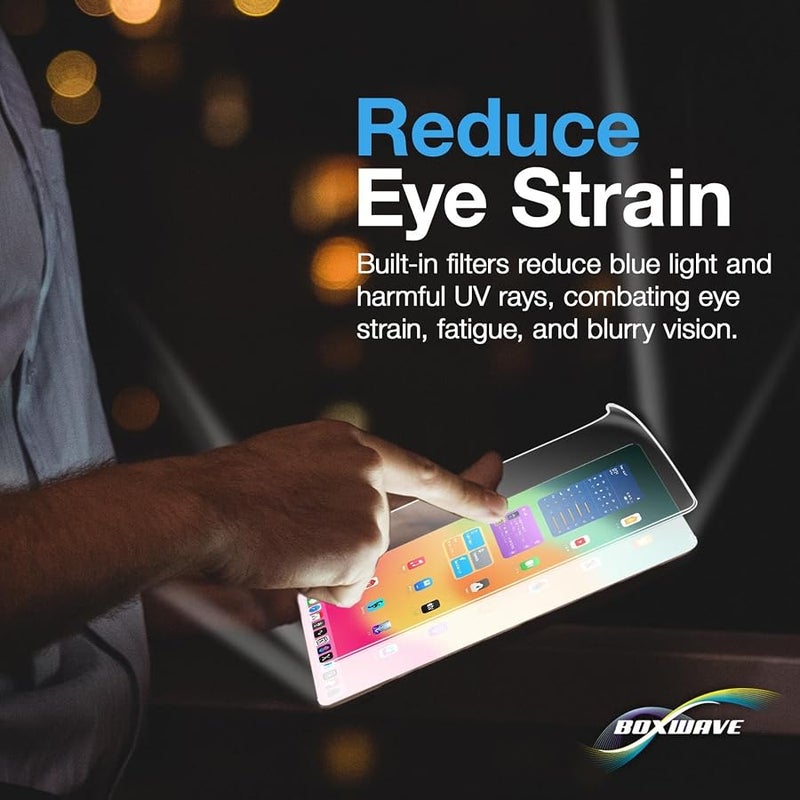 بوكس ويف BoxWave Screen Protector Compatible with Omron 7 Series BP6350 - ClearTouch Anti-Glare Anti-UV EyeCare (2-Pack), Filters Out Harmful Blue Light Reduce Fatigue - Image 3
