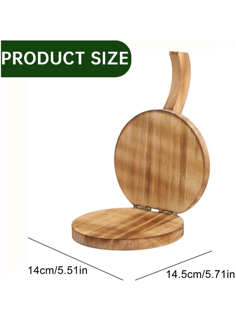 عام **مكبس تورتيلا خشبي، مكبس بيتزا وخبز مسطح يدوي، مدوّنة عجينة متعددة الوظائف للجنوكي والخبز المسطح – الأداة المثالية للمطبخ للضغط ولف العجين بدون جهد.** - Image 4