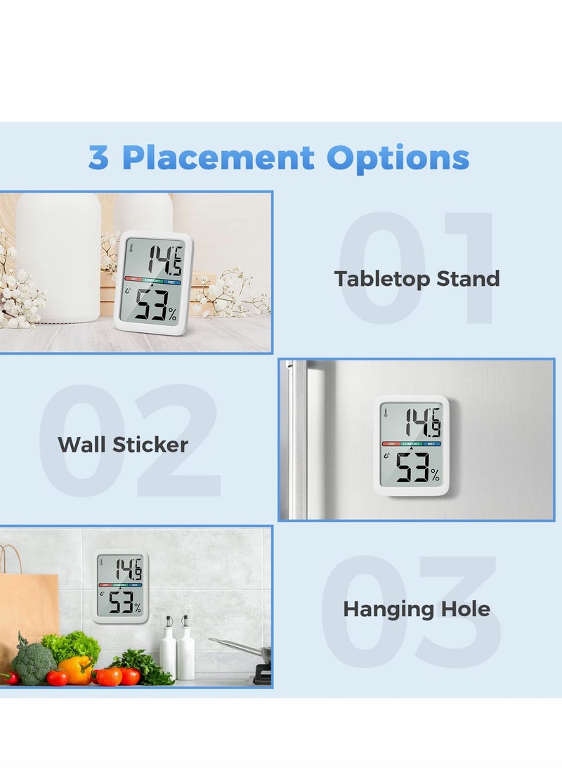 Digital Thermometer Hygrometer with LCD Display, High Accuracy Indoor Thermometer for Home, Office, and Greenhouse Use - Reliable Measuring Device for Temperature and Humidity.