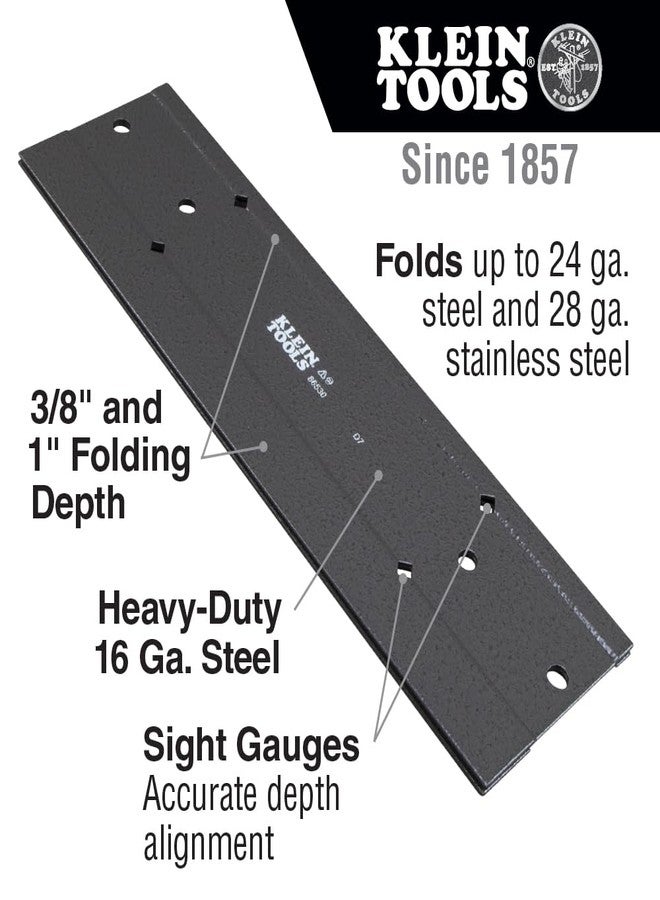 Klein Tools 86532 Metal Folding Tool for Duct Bending 18 x 3-Inch Folds Up to 24 ga CRSM and 28 ga Stainless - Image 2