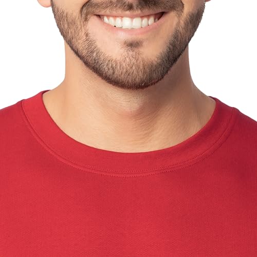 Fruit of the Loom Men's Eversoft Fleece Sweatshirts & Hoodies, Sweatshirt-Red, Medium - Image 2