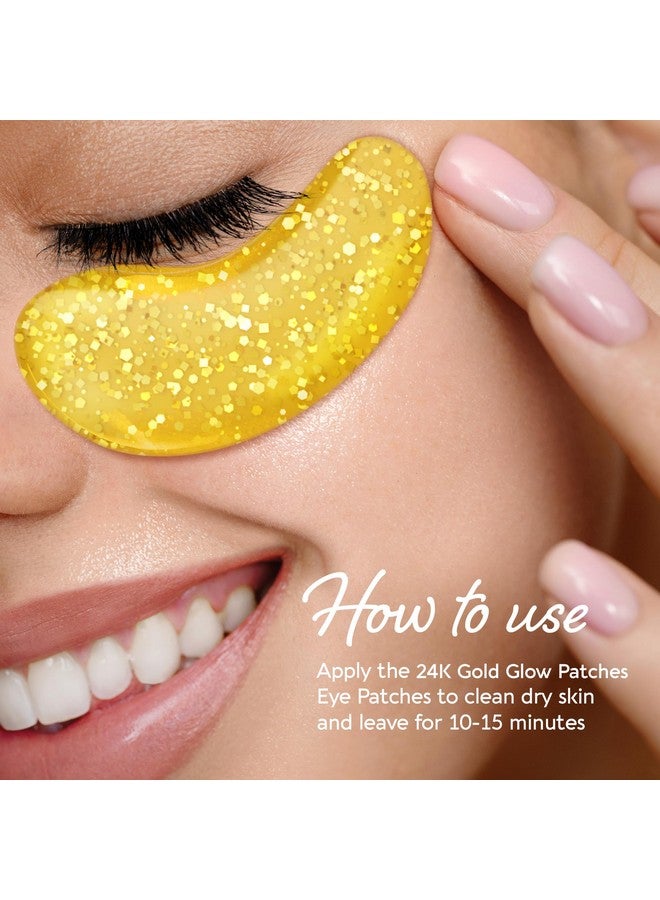 MAREE MAREE Eye Gels - Under Eye Patches, Gold Eye Patches for Puffy Eyes and Dark Circles Eye Bags - 24k Gold Eye Mask Collagen, Hyaluronic Acid Skincare Gel Pads, Puffiness Treatment Undereye Mask Patches - Image 2