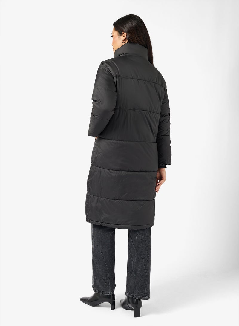 ايلا جاكيت طويل مبطن بسحاب أمامي - Image 2