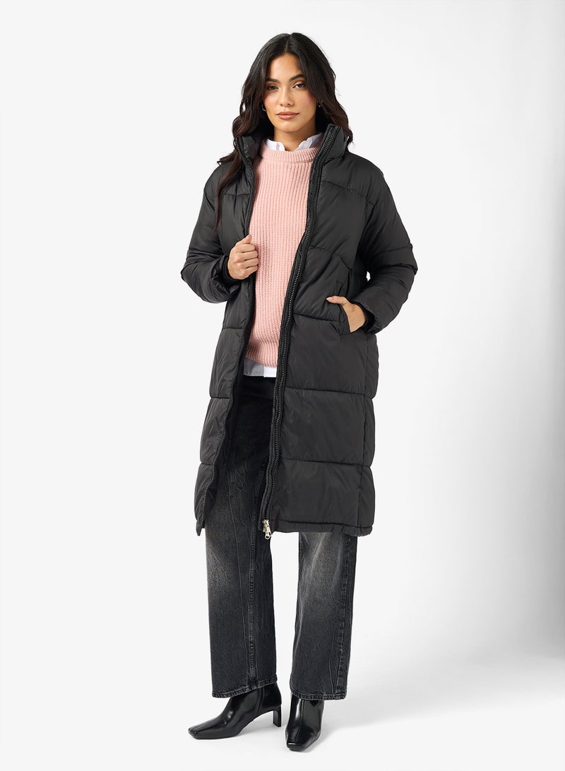 ايلا جاكيت طويل مبطن بسحاب أمامي - Image 1