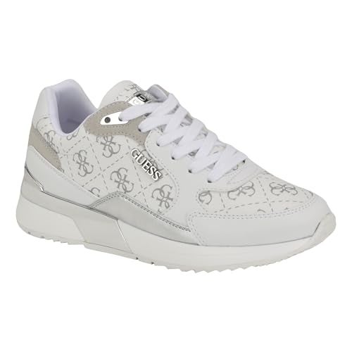Guess Women's MOXEA Sneaker, White/Grey Logo 144, 5 - Image 5