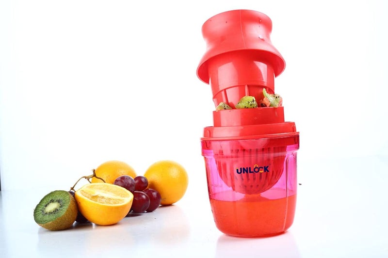 Unlock 2 In One Multi Use Hand Press Manual Juicer For Lime Fresh Water Melon Strawberry Blueberry Grapes Healthy Juice Anytime Fresh Multi Color Made In India - Image 4