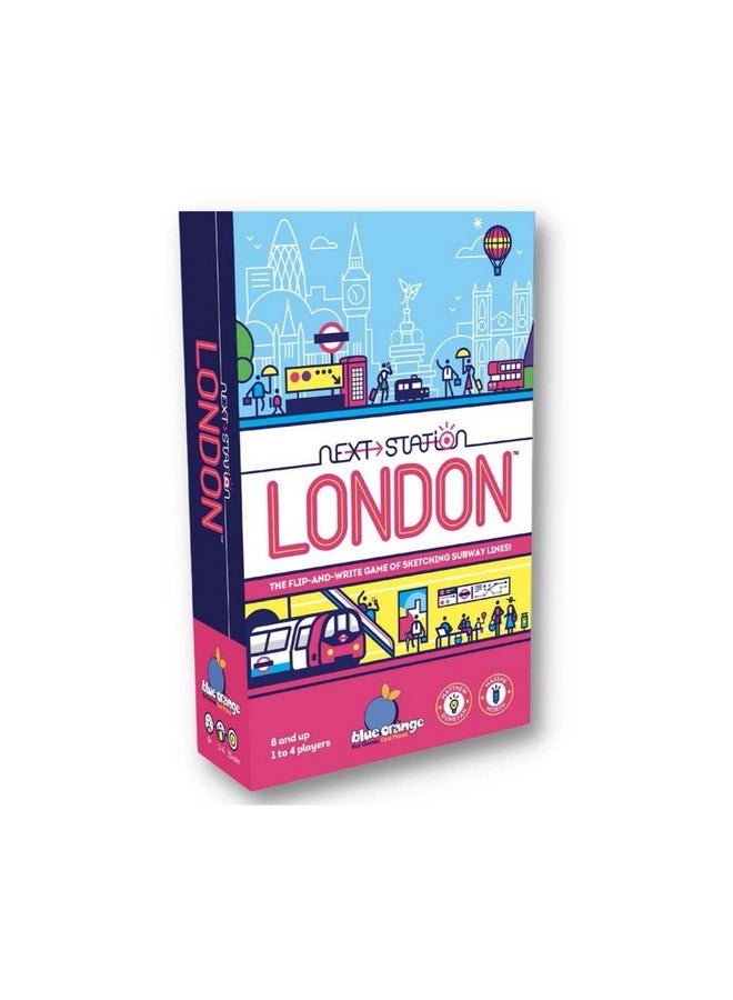 بلو أورانج لعبة بلو أورانج جيمز "محطة لندن التالية" اللوحية - لعبة استراتيجية عائلية أو للكبار، اقلب واكتب، مناسبة من لاعب إلى أربعة لاعبين. مناسبة للأعمار من 8 سنوات فما فوق. رُشِّحت لجائزة لعبة العام 2023 من Spiel Des Jarhes. - Image 1