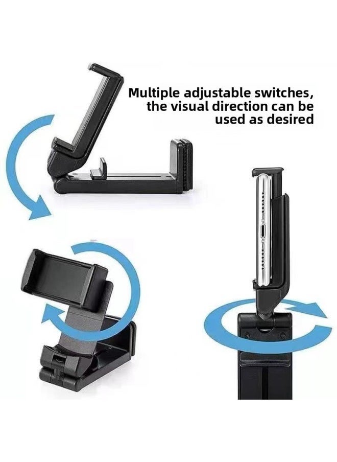 Desktop Lazy Mobile Phone Bracket Lifting Folding Rotating Clip Multifunctional Adjustable Casual Clip Universal Bracket-Color:Black - Image 4