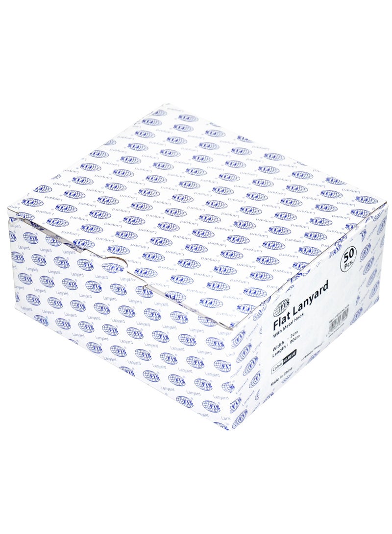 FIS عبوة من 50 قطعة حاملة شارة مسطحة مع خطاف باللون الأزرق - Image 3