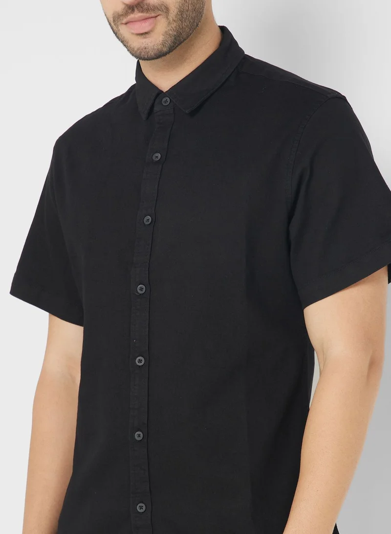 سفنتي فايف Skinny Fit Half Sleeve Shirt