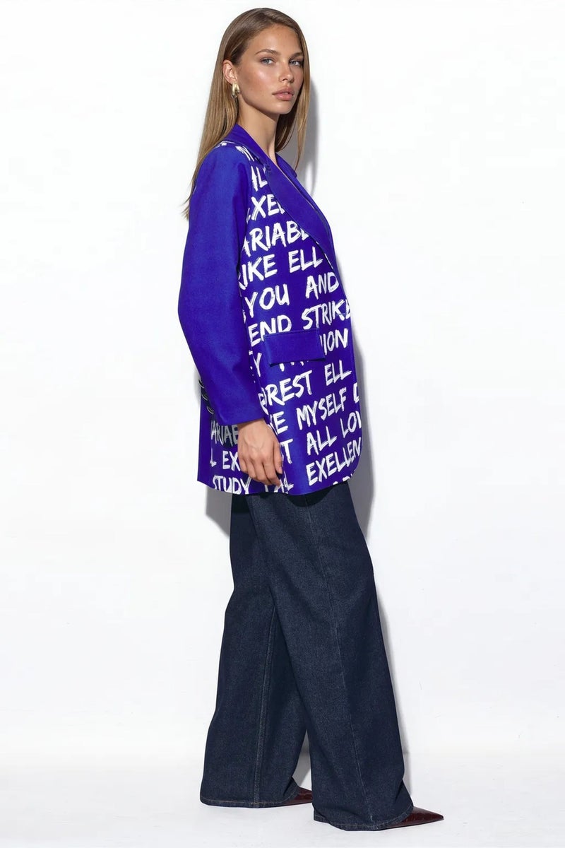 Jennyfer Oversized Crepe Blazer Jacket - Image 3