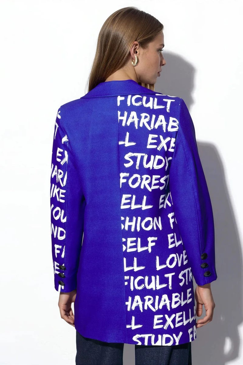 Jennyfer Oversized Crepe Blazer Jacket - Image 4
