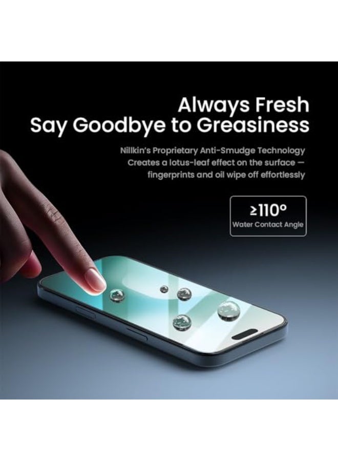 AQUILUX Glass screen protector for iPhone 17 Pro Max made of transparent tempered glass with full edge-to-edge adhesive for iPhone 17 Pro Max from Imodel(2PCS) - Image 3