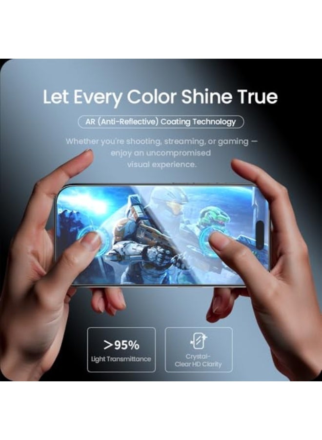 AQUILUX Glass screen protector for iPhone 17 Pro Max made of transparent tempered glass with full edge-to-edge adhesive for iPhone 17 Pro Max from Imodel(2PCS) - Image 5