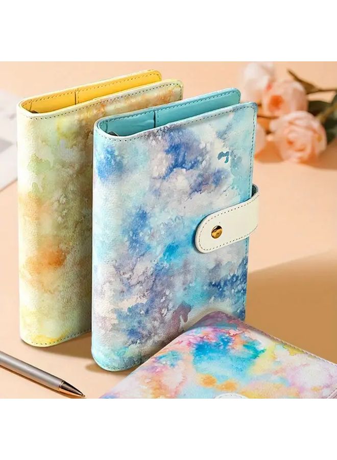 Blue Budget Binder with Cash Envelope Pockets and 12 Zipper Bags Monthly Expense Tracker Slim Wallet - Image 5