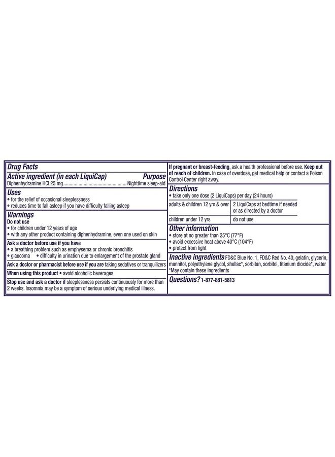 Vicks ZzzQuil Nighttime Sleep Aid LiquiCaps 48 Caps - Image 2