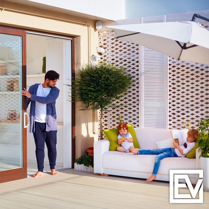 Essential Values Patio Door Handle Set, Sliding Door Lock (Handle + Latch Combo) | 2-Handle White Diecast Replacement for Sliding Doors | 3-15/16” Hole Spacing for Mortise Style Locks - Image 4