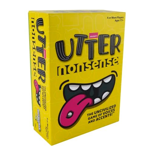 PlayMonster Utter Nonsense Naughty Edition The Crazy Board Game of Voices and Accents Adult Version Mature Content 17 - Image 1