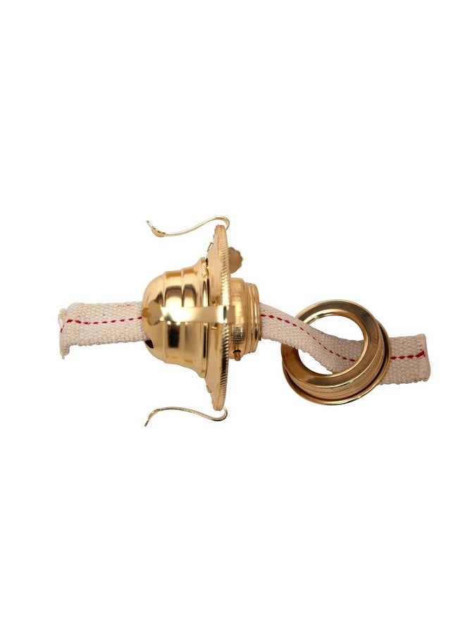 Creative Hobbies Brass Plated Oil Burner With Cotton Wick - Replacement For Antique Kerosene Lamps | 2 Pack - Image 3