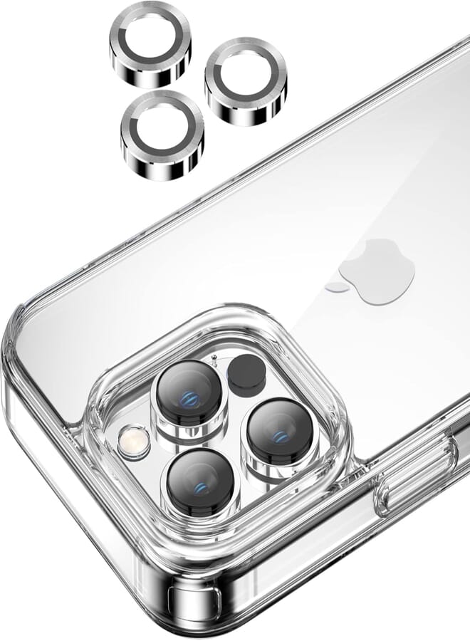 Green Lion 4 in 1 360° Privacy Protection Pack Compatible With iPhone 14 Pro, Crystal Case, Slim & Lightweight, Bumper Protection, Shock-Absorption, Anti-Protection - (Black)