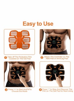 Excefore Muscle Toner, Abdominal Toning Belt Fit for Body Arm - Abs Trainer Muscle Toner - EMS Muscle Stimulator - Electrical Muscle Stimulation Abs Stimulator at Home Office Gymnasium, 10 pcs Free Gel Pads  - Image 3