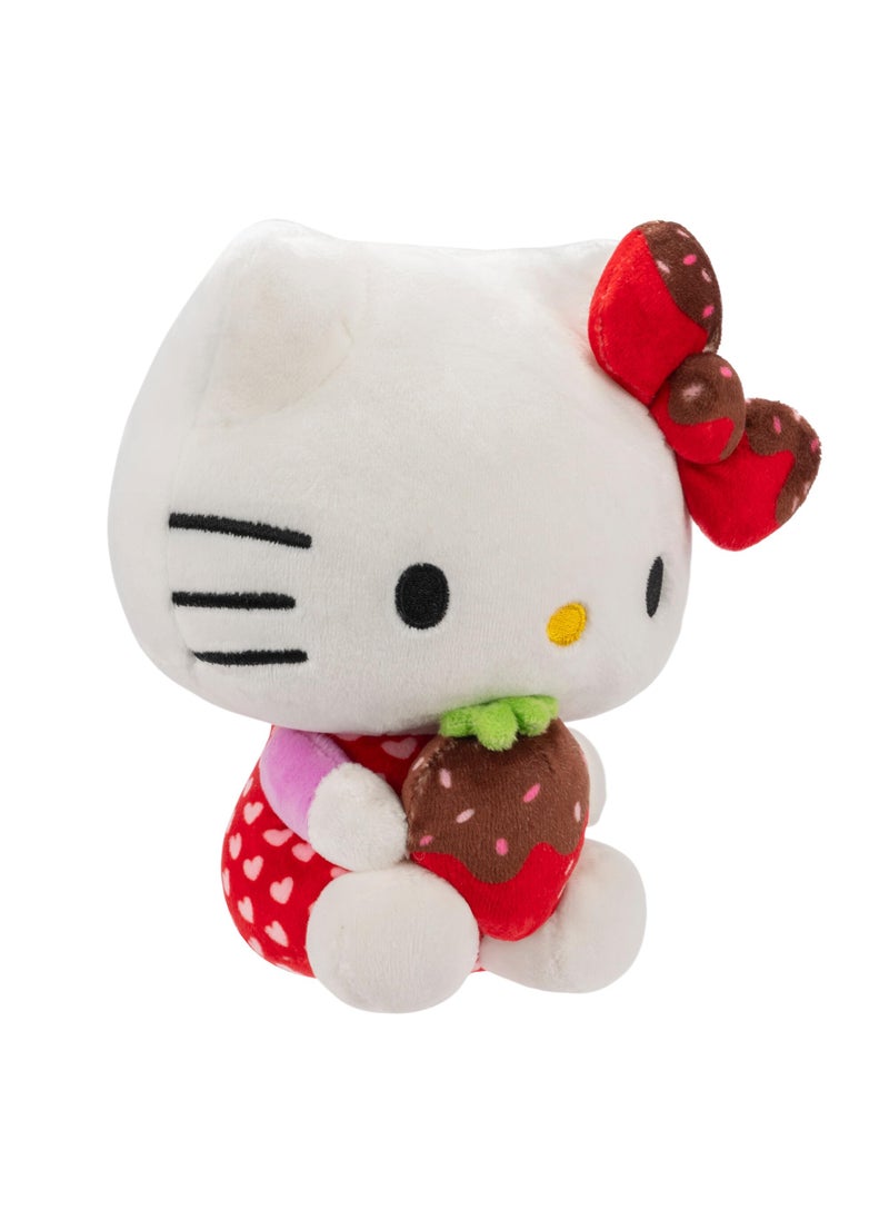 Jazwares Hello Kitty and Friends 8" Plush with Chocolate Covered Strawberry - Officially Licensed Sanrio Product - Cute Soft Doll Stuffed Animal Toy - Easter Basket Stuffer Gift for Kids, Boys, Girls - 2+  - Image 3