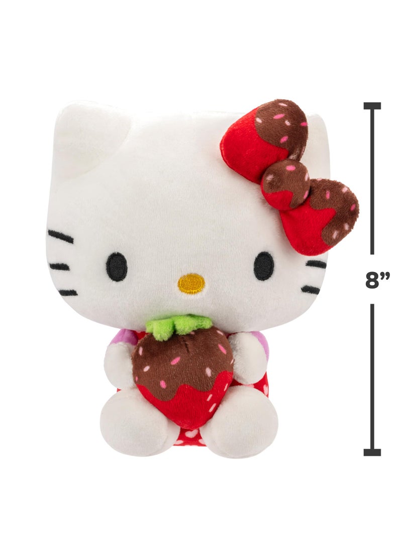 Jazwares Hello Kitty and Friends 8" Plush with Chocolate Covered Strawberry - Officially Licensed Sanrio Product - Cute Soft Doll Stuffed Animal Toy - Easter Basket Stuffer Gift for Kids, Boys, Girls - 2+  - Image 2