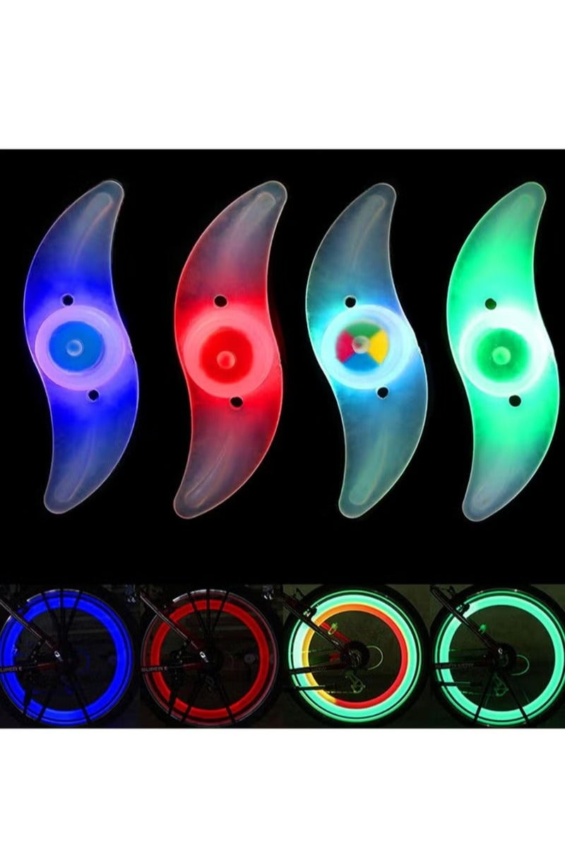 4 Pack Bike Spoke Lights, LED Bike Wheel Lights Keep Safe Decorations with 3 LED Flash Modes - Image 1