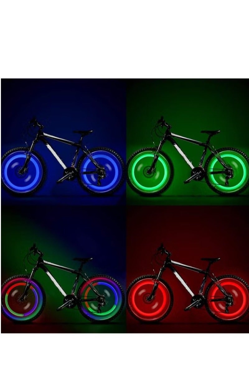4 Pack Bike Spoke Lights, LED Bike Wheel Lights Keep Safe Decorations with 3 LED Flash Modes - Image 4