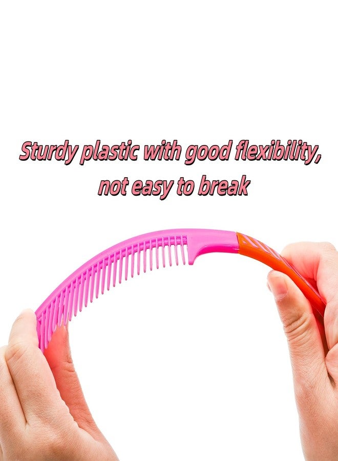 Cedilis 50 Pack Hair Combs, Colorful Tooth Combs with Handle, Plastic Comb Bulk for Women, 8" Long - Image 4