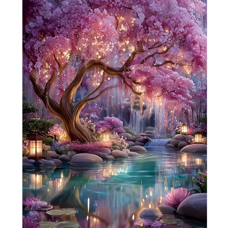 Ycydilirab Dream Tree Paint by Numbers Kits for Adults Paint by Number AdultTree Canvas Paint by Numbers for AdultsDrawing Colorful Paintworks Artwork for Adult Home Wall Decoration and Gifts16x20inch - Image 2